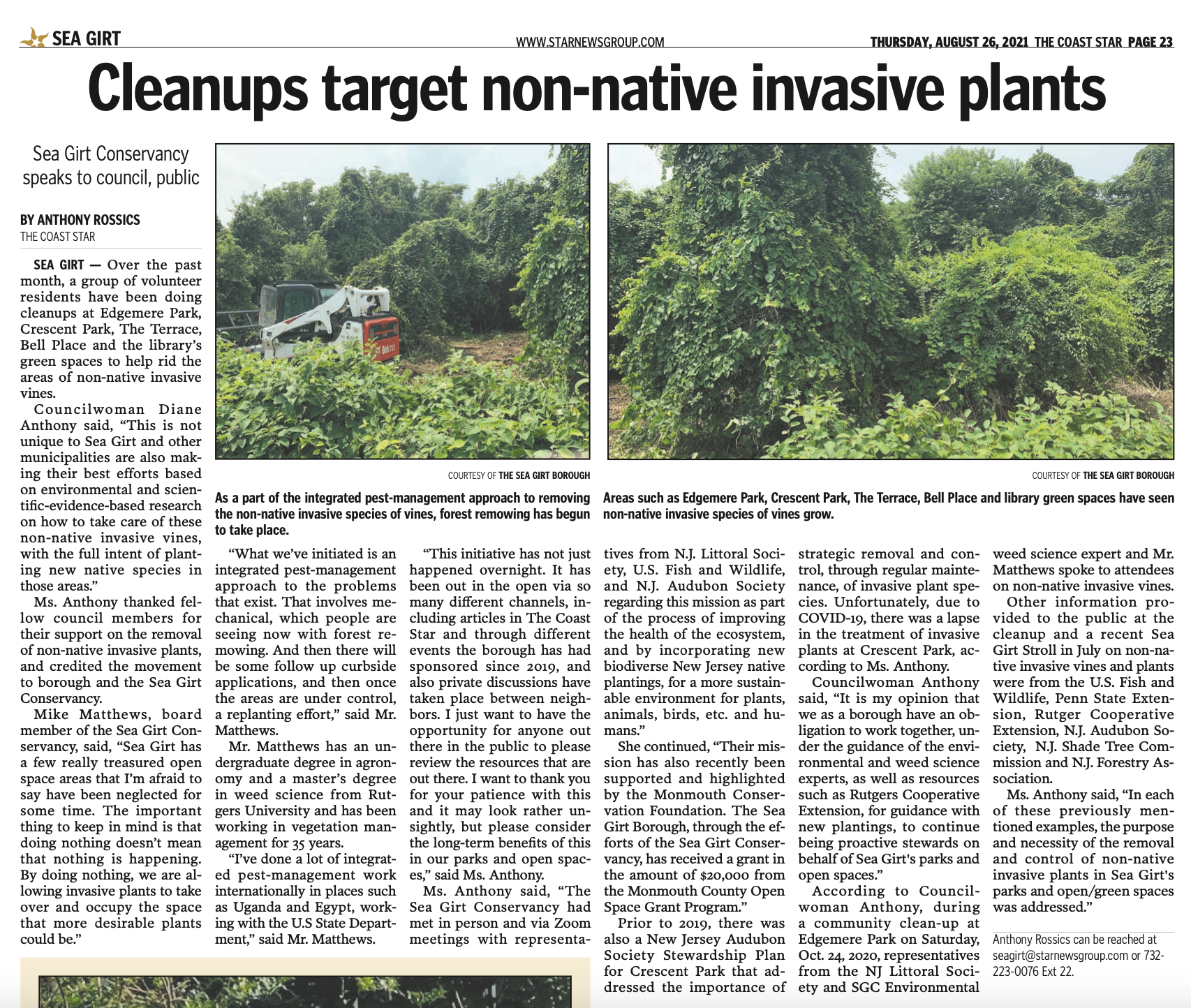 Cleanups target non-native invasive plants originally posted in The Coast Star