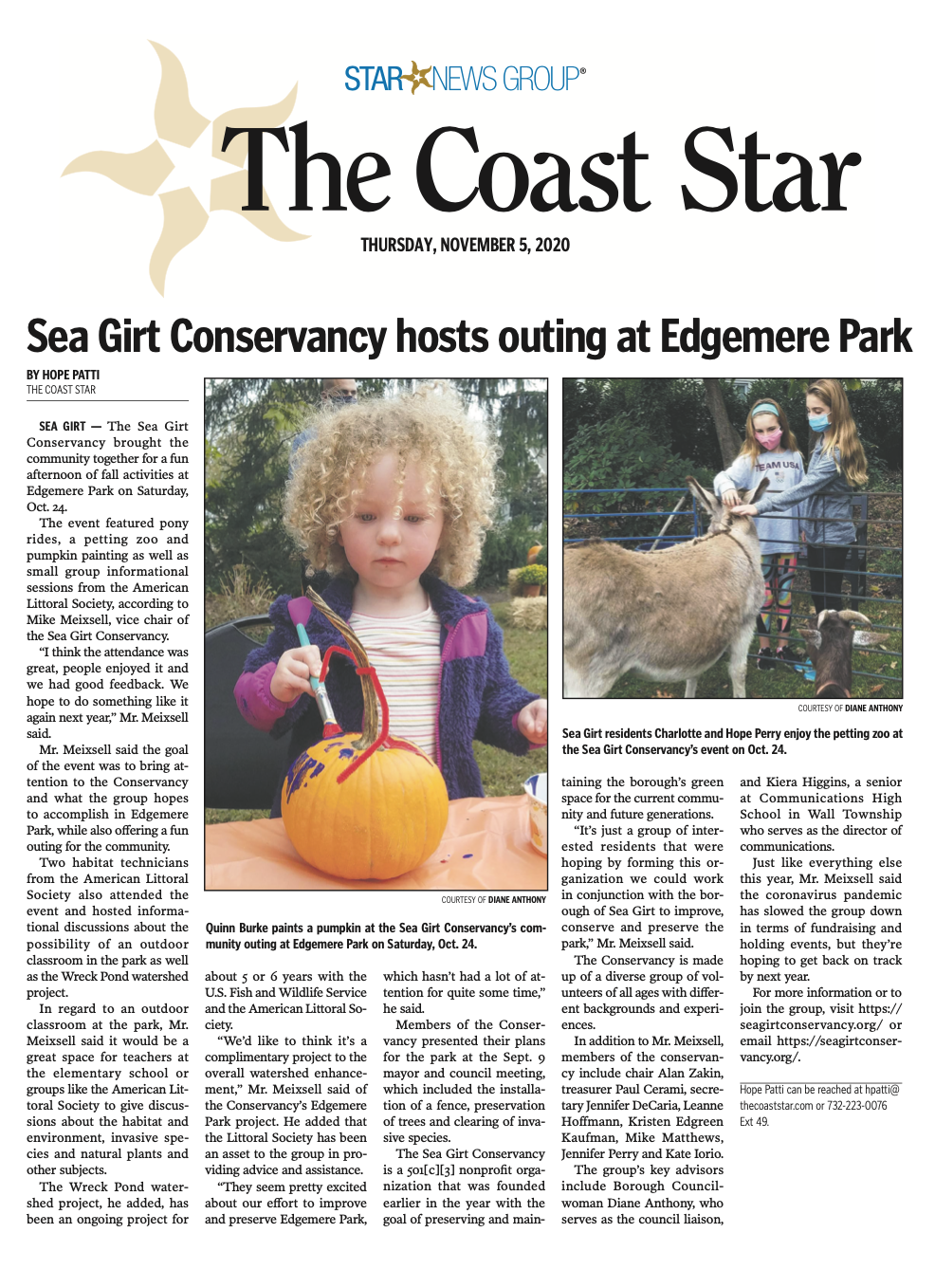 Sea Girt Conservancy Hosts Outing at Edgemere Park originally posted by the Coast Star