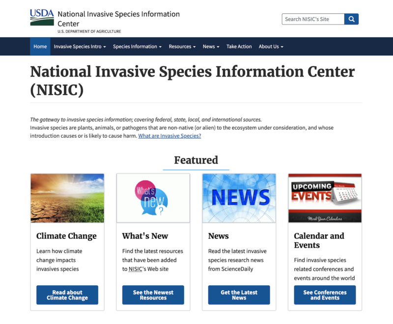 National Invasive Species Information Center (NISIC) | Sea Girt Conservancy